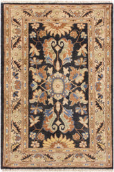 handmade Traditional Kafkaz Grey Ivory Hand Knotted RECTANGLE 100% WOOL area rug 2 x 3